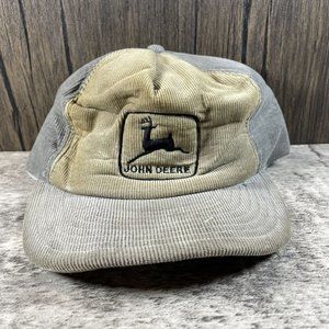 Vintage John Deere Mesh Snapback Louisville MFG Trucker Hat Cap USA Two-Tone